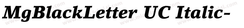 MgBlackLetter UC Italic字体转换